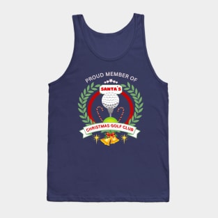 Christmas gift ideas, Santa´s Golf Club. White text. Tank Top